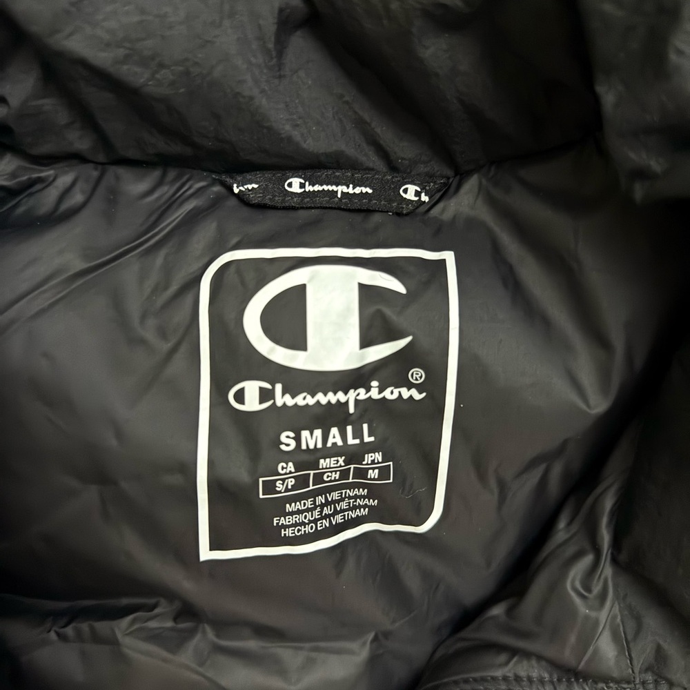Champion Black Puffer Vest View 3